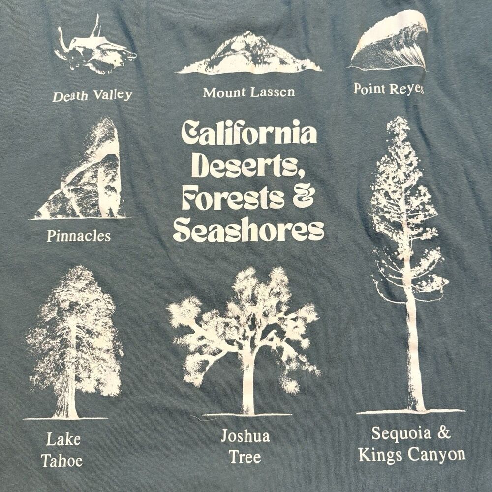OLD NAVY SHORT SLEEVE CREW NECK NATIONAL PARKS GRAPHIC T-SHIRT XL GORPCORE